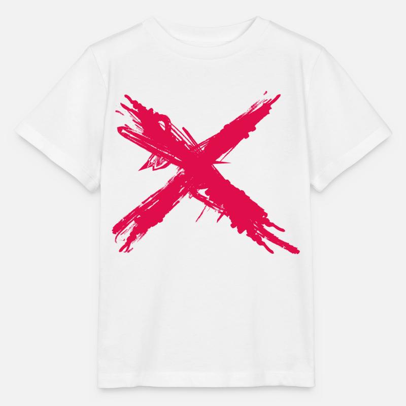 Splash Cross rot - Stanley/Stella Kinder T-Shirt MINI CREATOR - Weiß