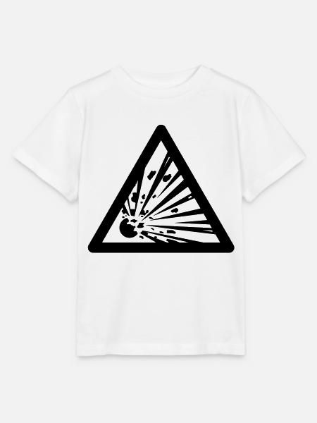 Hazard Symbol - Sprengstoff - Stanley/Stella MINI CREATOR T-skjorte for barn - hvit