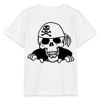 boden loch kapitaen matrose pirat seeraeuber alt b - Stanley/Stella Kinder T-Shirt MINI CREATOR  - Weiß - Vorne - Maike (125cm)