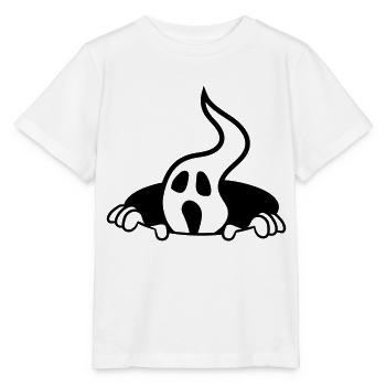 trou au sol fantôme hanté horreur monstre halloween g - T-shirt bio MINI CREATOR Stanley/Stella Enfant - blanc - Devant - Maike (125cm)