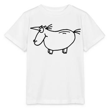 thick unicorn sketch - Stanley/Stella MINI CREATOR Kids’ T-Shirt - white - Front - Maike (125cm)