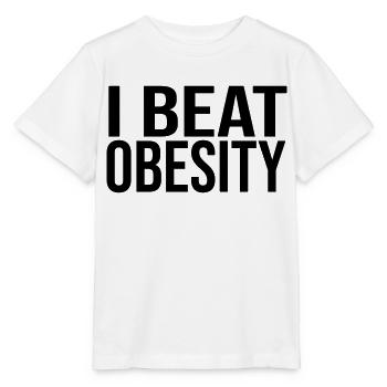 I Beat Obesity - Stanley/Stella MINI CREATOR Kids’ T-Shirt - white - Front - Maike (125cm)