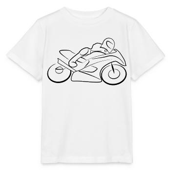 Motorrad Speed - Stanley/Stella Kinder T-Shirt MINI CREATOR  - Weiß - Vorne - Maike (125cm)