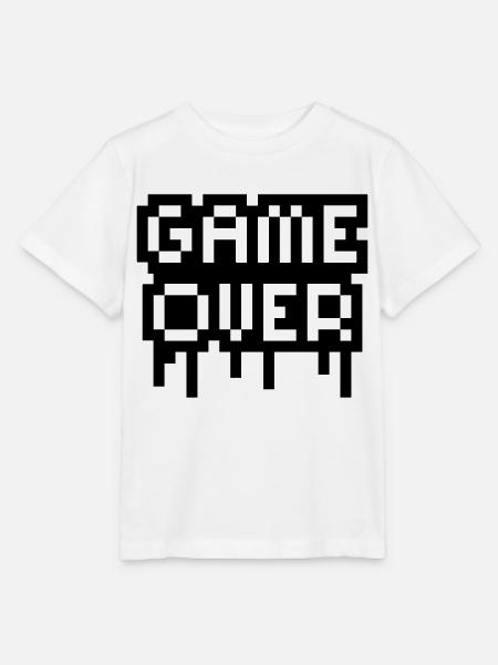 Game Over Stamp - Stanley/Stella Kinder T-Shirt MINI CREATOR  - Weiß