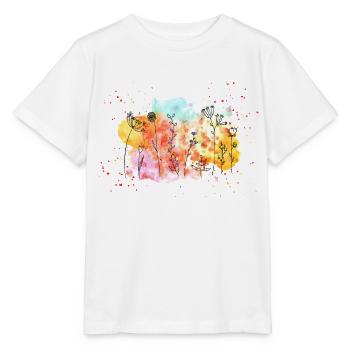 Flower Meadow Watercolors | Spring & Summer - Stanley/Stella MINI CREATOR Kids’ T-Shirt - white - Front - Maike (125cm)