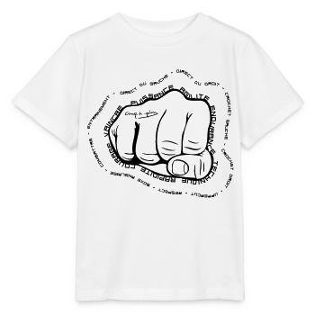 spreadshirt02_coupdepoing_by_amagraphik - T-shirt bio MINI CREATOR Stanley/Stella Enfant - blanc - Devant - Maike (125cm)