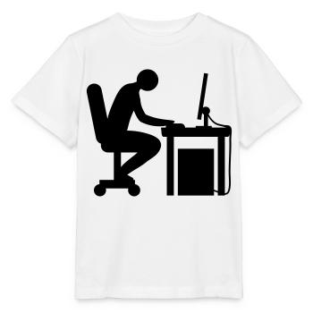 Computer desk nerd - Stanley/Stella MINI CREATOR Kids’ T-Shirt - white - Front - Maike (125cm)
