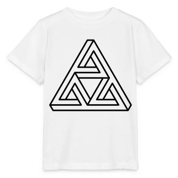 impossible triangle Dreieck Geek Geometrie Hipster - Stanley/Stella Kinder T-Shirt MINI CREATOR  - Weiß - Vorne - Maike (125cm)