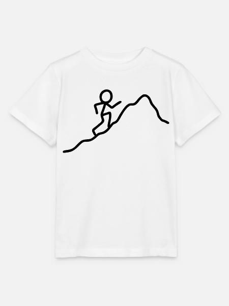 Strichmännchen Berg besteigen - Stanley/Stella Kinder T-Shirt MINI CREATOR  - Weiß