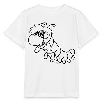 nerd geek horn goggles smart smart freak bookworm - Stanley/Stella MINI CREATOR Kids’ T-Shirt - white - Front - Maike (125cm)