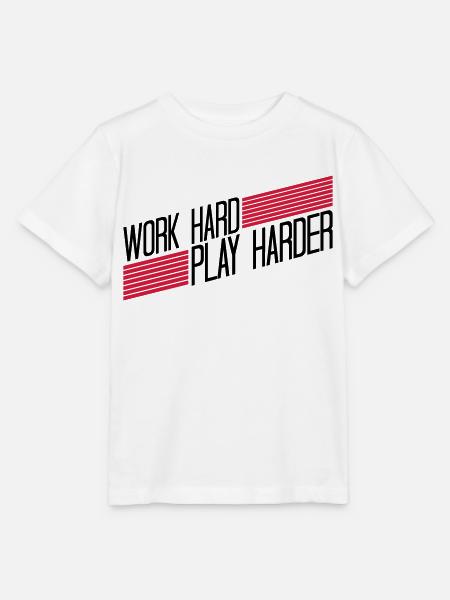 Play Harder Logo - Stanley/Stella Kinder T-Shirt MINI CREATOR - Weiß