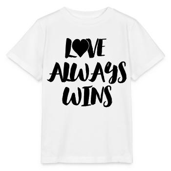Love Always Wins - Stanley/Stella Kinder T-Shirt MINI CREATOR  - Weiß - Vorne - Maike (125cm)