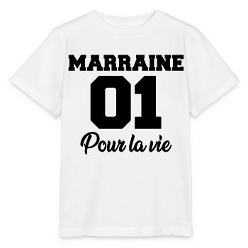marraine 01 pour la vie - Stanley/Stella MINI CREATOR Kids’ T-Shirt - white - Front - Maike (125cm)