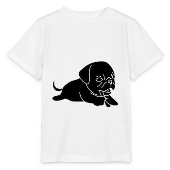 mops - Stanley/Stella Kinder T-Shirt MINI CREATOR  - Weiß - Vorne - Maike (125cm)