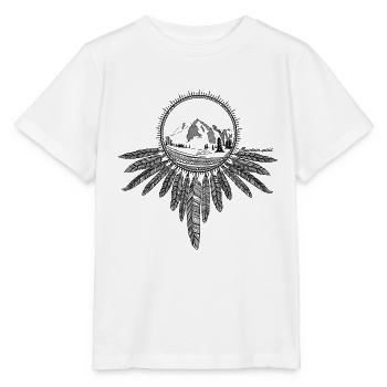 mountain spirit dreamcatcher - T-shirt bio MINI CREATOR Stanley/Stella Enfant - blanc - Devant - Maike (125cm)