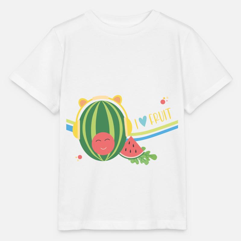 Fruits pastèque - T-shirt bio MINI CREATOR Stanley/Stella Enfant - blanc