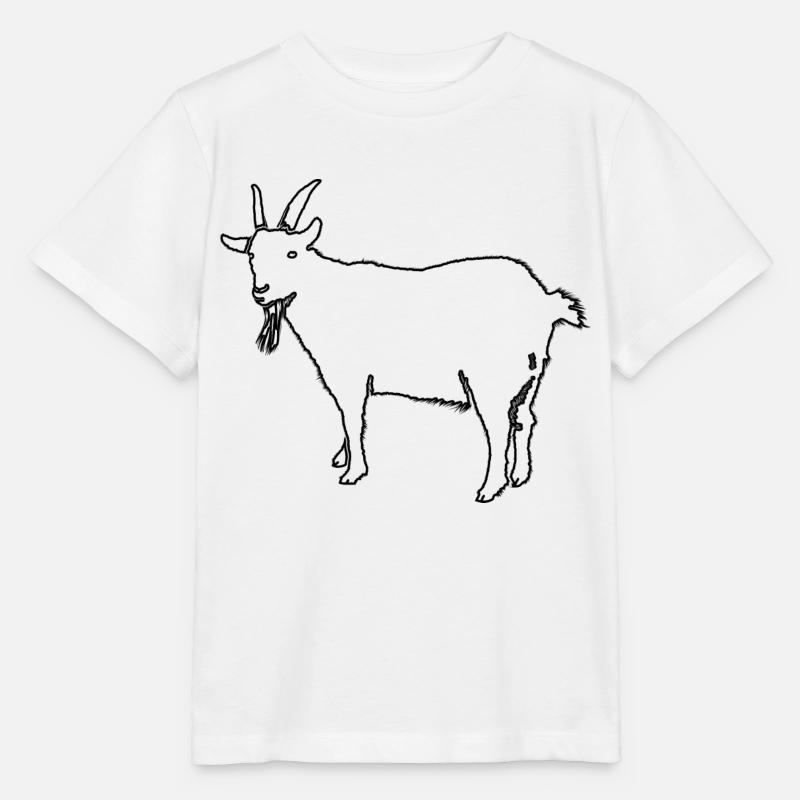 Ziege Umriss - Stanley/Stella Kinder T-Shirt MINI CREATOR  - Weiß