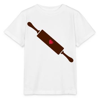 baking roll heart - Stanley/Stella MINI CREATOR Kids’ T-Shirt - white - Front - Maike (125cm)