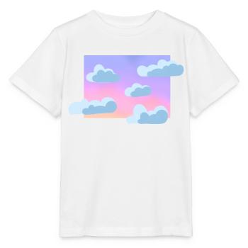 Ciel nuageux pastel - T-shirt bio MINI CREATOR Stanley/Stella Enfant - blanc - Devant - Maike (125cm)