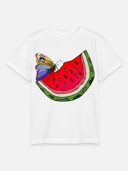 Wassermelone - Stanley/Stella Kinder T-Shirt MINI CREATOR - Weiß