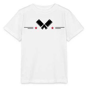 Couteaux de cuisine pour les chefs étoilés - T-shirt bio MINI CREATOR Stanley/Stella Enfant - blanc - Devant - Maike (125cm)