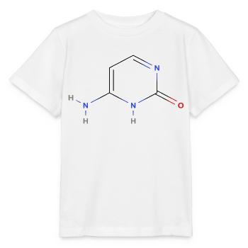 Cytosin Molekül - Farbige Strukturformel - Stanley/Stella Kinder T-Shirt MINI CREATOR  - Weiß - Vorne - Maike (125cm)