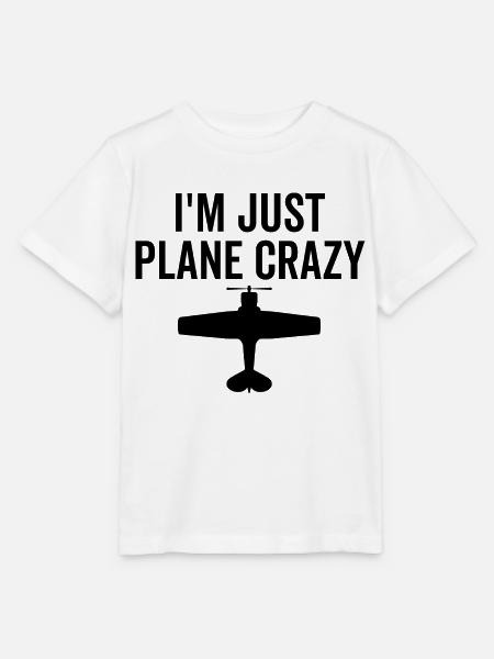 Ich bin einfach nur flugzeugverrückt - Stanley/Stella Kinder T-Shirt MINI CREATOR - Weiß
