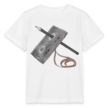 Kassette - Stanley/Stella Kinder T-Shirt MINI CREATOR  - Weiß - Vorne - Maike (125cm)