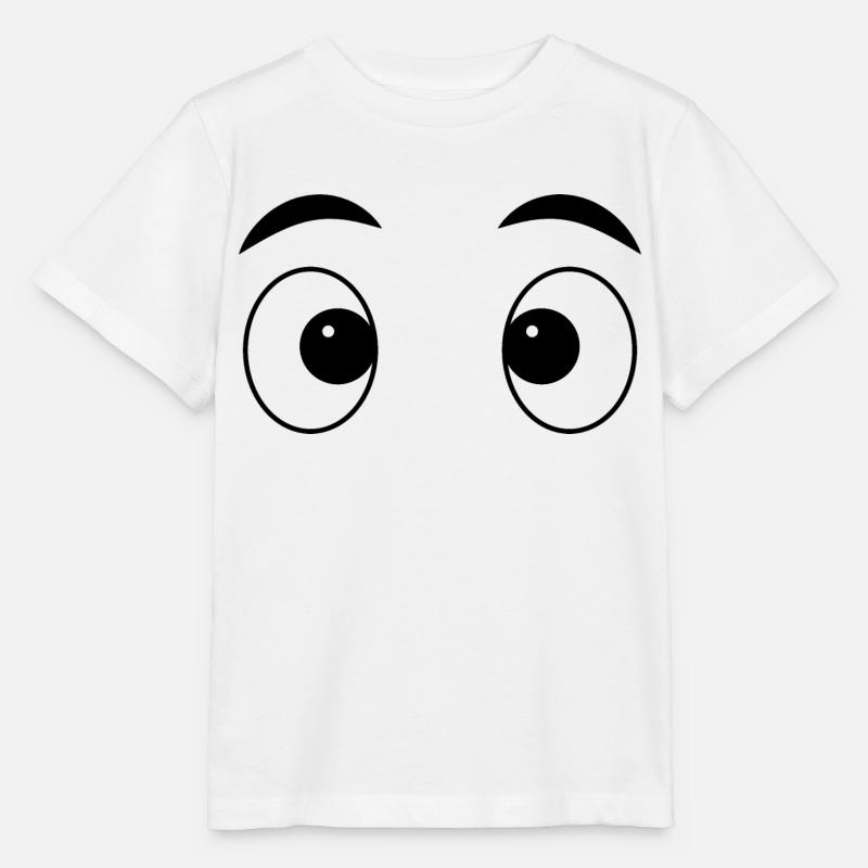 Des yeux rigolos - T-shirt bio MINI CREATOR Stanley/Stella Enfant - blanc