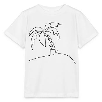 Palmen Insel Oneline - Stanley/Stella Kinder T-Shirt MINI CREATOR  - Weiß - Vorne - Maike (125cm)