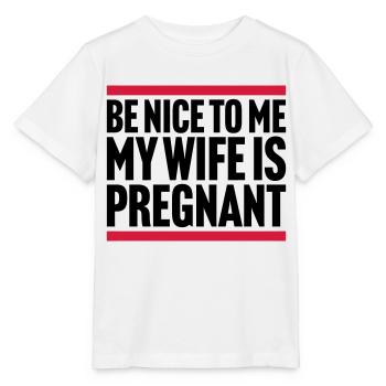 ma femme est enceinte - T-shirt bio MINI CREATOR Stanley/Stella Enfant - blanc - Devant - Maike (125cm)