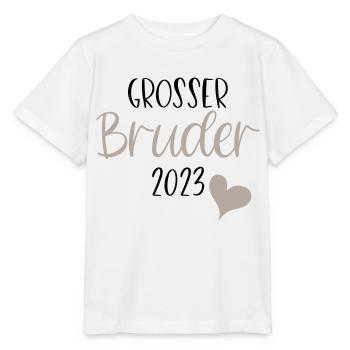 Großer Bruder 2023 - Stanley/Stella Kinder T-Shirt MINI CREATOR  - Weiß - Vorne - Maike (125cm)
