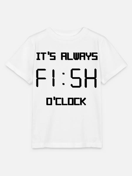 es ist immer Fisch Uhr - Stanley/Stella Kinder T-Shirt MINI CREATOR  - Weiß