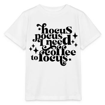 HocusPocusIneedCoffeetoFocus - Stanley/Stella Kinder T-Shirt MINI CREATOR  - Weiß - Vorne - Maike (125cm)