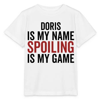 Doris est mon nom Spoiler est mon jeu - T-shirt bio MINI CREATOR Stanley/Stella Enfant - blanc - Devant - Maike (125cm)