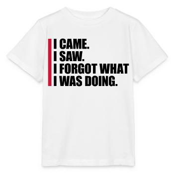 I came saw forget - Stanley/Stella Kinder T-Shirt MINI CREATOR  - Weiß - Vorne - Maike (125cm)