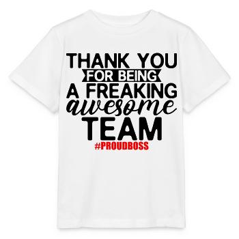 Thank You For Being A Freaking Awesome Team 2 - Stanley/Stella MINI CREATOR Kids’ T-Shirt - white - Front - Maike (125cm)