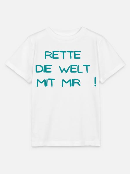 DAS Design für Weltretter ! - Stanley/Stella Kinder T-Shirt MINI CREATOR - Weiß