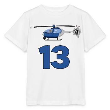 Hélicoptère 13e anniversaire - T-shirt bio MINI CREATOR Stanley/Stella Enfant - blanc - Devant - Maike (125cm)
