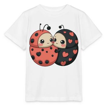 Coccinelles amoureux - T-shirt bio MINI CREATOR Stanley/Stella Enfant - blanc - Devant - Maike (125cm)