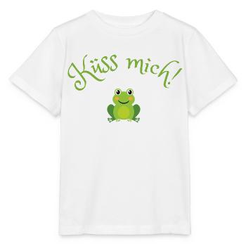 Küss mich | Froschkönig | Märchen - Stanley/Stella Kinder T-Shirt MINI CREATOR  - Weiß - Vorne - Maike (125cm)