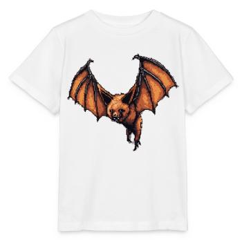 Flughund in 8 Bit Retro Videospiele Grafik - Stanley/Stella Kinder T-Shirt MINI CREATOR  - Weiß - Vorne - Maike (125cm)