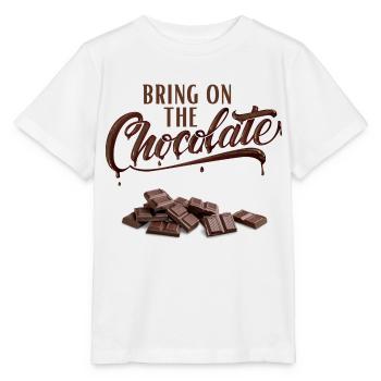 Apportez le chocolat - Schokoliebe - T-shirt bio MINI CREATOR Stanley/Stella Enfant - blanc - Devant - Maike (125cm)