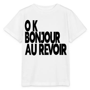 ok bonjour au revoir - T-shirt bio MINI CREATOR Stanley/Stella Enfant - blanc - Devant - Maike (125cm)