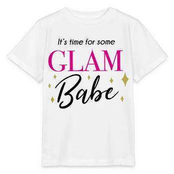 It' time for some glam babe - Makeup Spruch - Stanley/Stella MINI CREATOR Kids’ T-Shirt - white - Front - Maike (125cm)