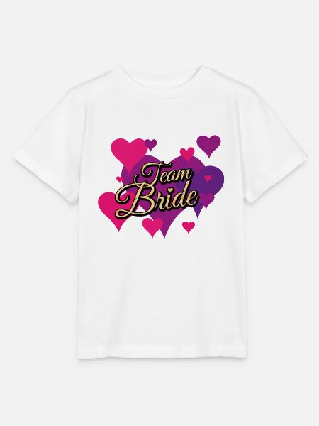 Team Bride Glittermuster - Stanley/Stella Kinder T-Shirt MINI CREATOR - Weiß