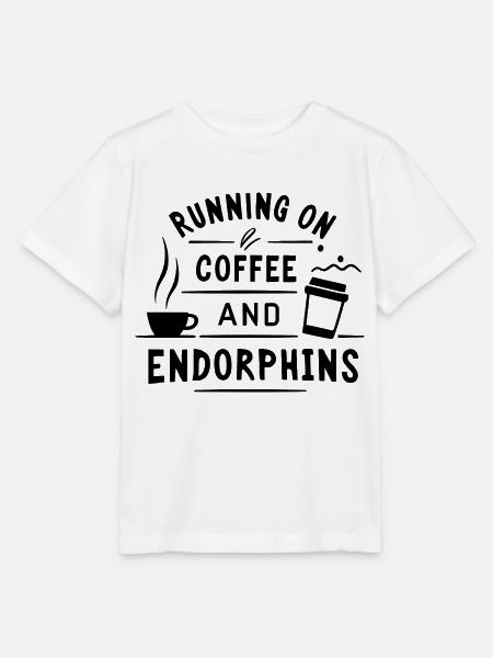 Laufen mit Kaffee - Stanley/Stella Kinder T-Shirt MINI CREATOR - Weiß