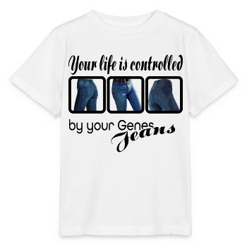 Your life is controlled by your jeans - Stanley/Stella MINI CREATOR Kids’ T-Shirt - white - Front - Maike (125cm)