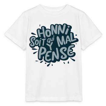 citation Honni soit qui mal y pense - T-shirt bio MINI CREATOR Stanley/Stella Enfant - blanc - Devant - Maike (125cm)