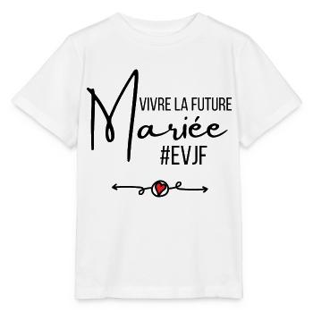 Vivre la future mariée - T-shirt bio MINI CREATOR Stanley/Stella Enfant - blanc - Devant - Maike (125cm)